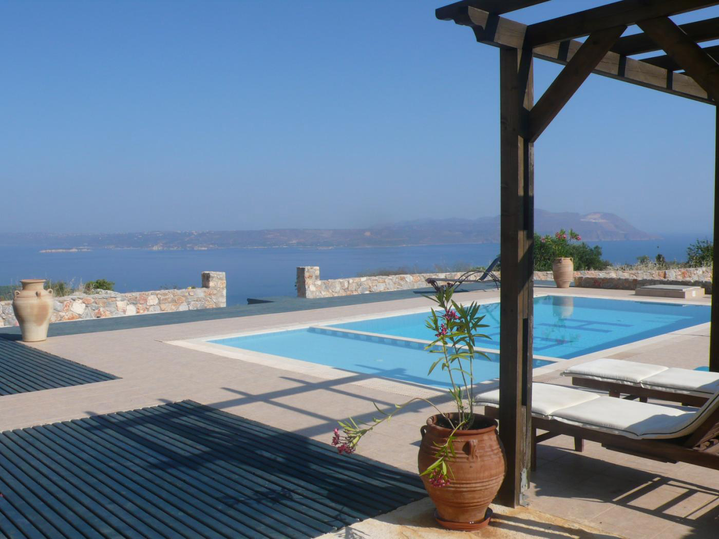 Retreat - terrace pool view